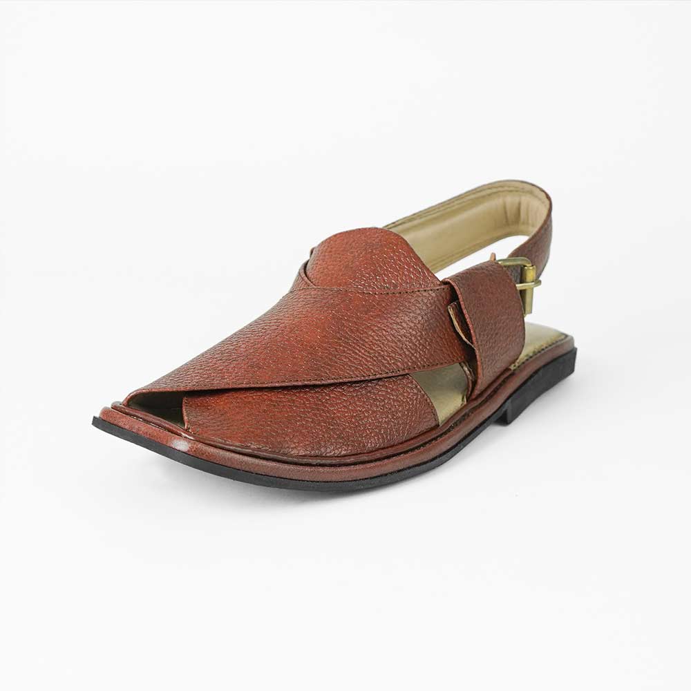 Texture Maroon Charsada Chappal