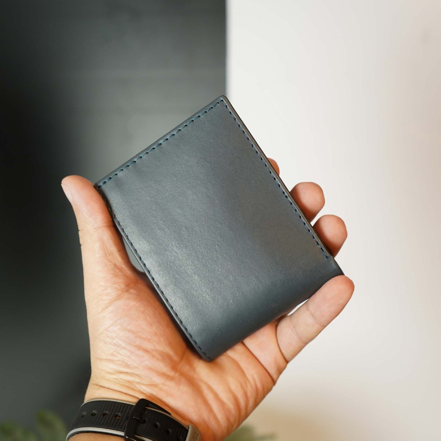 Navy Genuine Leather Wallet