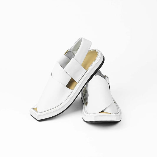 Double Kaptan white chappal